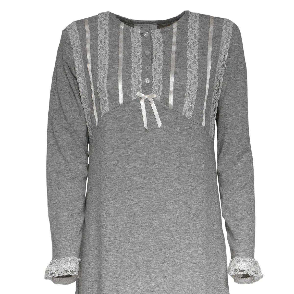 Camicia Da Notte Firenze Di Toscana Lingerie Caldo Cotone R444 - immagine 3