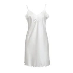 Camicia Da Notte Per Sposa Fede Di Toscana Lingerie In Raso C/pizzo R638