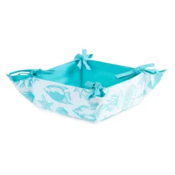 Cestino Portapane Coralli Con Laccetti W755 -Articoli Per La Casa cestino portapane coralli con laccetti acqua 1