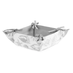 Cestino Portapane Coralli Con Laccetti W755 -Articoli Per La Casa cestino portapane coralli con laccetti grigio 1