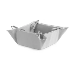 Cestino Portapane Merlene Con Laccetti W758 -Articoli Per La Casa cestino portapane merlene con laccetti grigio 1