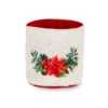 Cestino Portapane Natalizio Felisia In Puro Cotone X040