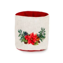 Cestino Portapane Natalizio Felisia In Puro Cotone X040