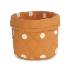Cestino Portapane Pop Pois In Puro Cotone V941 12 Cestino Portapane Pop Pois In Puro Cotone V941 -Articoli Per La Casa cestino portapane pop pois in puro cotone arancione 1