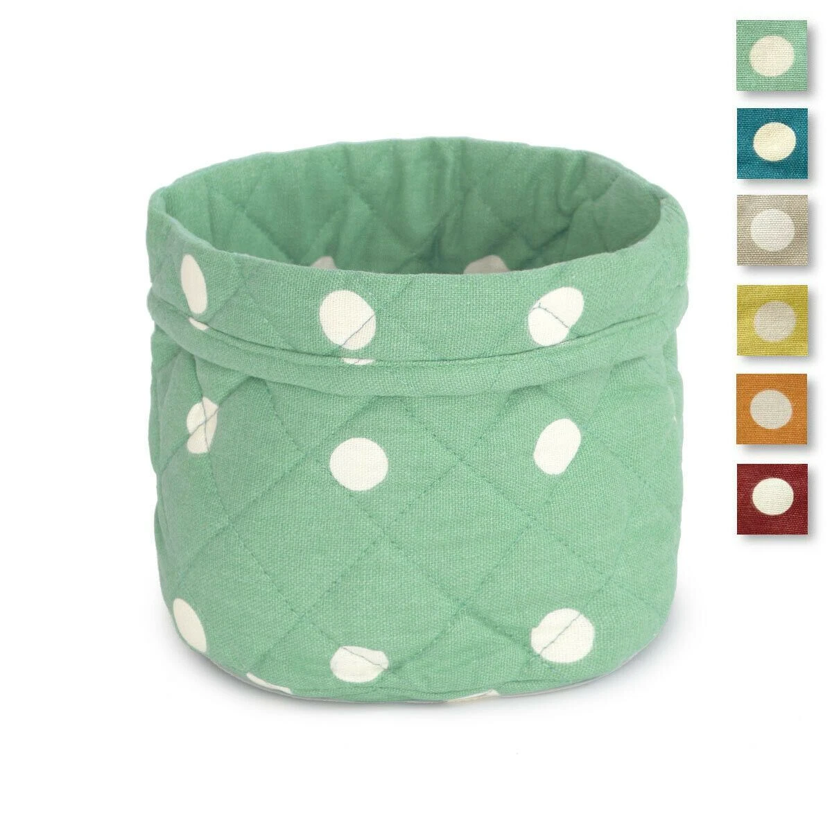 Cestino Portapane Pop Pois In Puro Cotone V941 1 Cestino Portapane Pop Pois In Puro Cotone V941