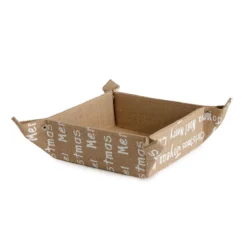 Cestino Portapane In Juta Joyeux Noel Natalizio Q671