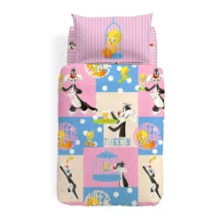 Warner Bros Completo Copripiumino I Love Tweety Looney Tunes WB - Dimensioni Varie K546