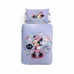 Completo Copripiumino Minnie Bloom Disney Caleffi Per Letto Singolo W179