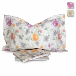 Completo Copripiumino Ranuncolo Di Zucchi In Raso Matrimoniale V066