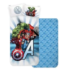 Completo Lenzuola Avengers Marvel Per Letto Singolo J292