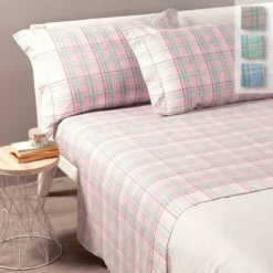 Completo Lenzuola In Flanella Oxford Di Caleffi - Dimensioni Varie V035