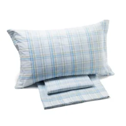 Completo Lenzuola In Flanella Oxford Di Caleffi - Dimensioni Varie V035 -Articoli Per La Casa completo lenzuola caleffi flanella oxford azzurro 3