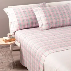 Completo Lenzuola In Flanella Oxford Di Caleffi - Dimensioni Varie V035 -Articoli Per La Casa completo lenzuola caleffi flanella oxford dettaglio 9