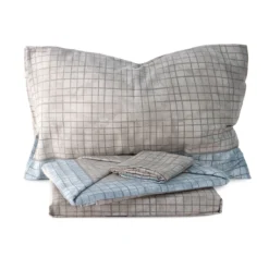 Completo Lenzuola In Flanella Chequered - Dimensioni Varie W390 -Articoli Per La Casa completo lenzuola chequered in flanella grigio 3