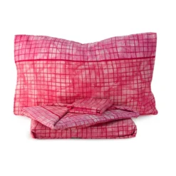 Completo Lenzuola In Flanella Chequered - Dimensioni Varie W390 -Articoli Per La Casa completo lenzuola chequered in flanella rosa 3