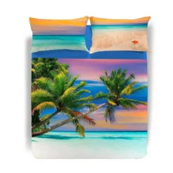 Completo Lenzuola Copriletto Caraibi Di Caleffi Digitale Matrimoniale K602