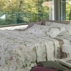 Completo Lenzuola Copriletto Maratea Di Randi In Percalle Matrimoniale J363