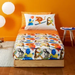 Completo Lenzuola Copriletto Zoo Circus Di Bassetti - Dimensioni Varie K659