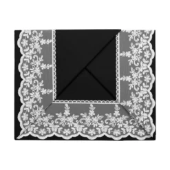 Completo Lenzuola Elegance Nazareno Gabrielli C/pizzo Matrimoniale W803 -Articoli Per La Casa completo lenzuola elegance di nazareno gabrielli per letto matrimoniale nero 1