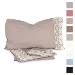 Completo Lenzuola Federica Nazareno Gabrielli C/pizzo Matrimoniale W804