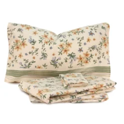 Completo Lenzuola In Flanella Bice Di Pompea - Dimensioni Varie J210 -Articoli Per La Casa completo lenzuola in flanella bice di pompea beige 2