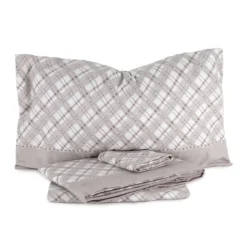 Completo Lenzuola In Flanella Erica Di Morbidissimi - Dimensioni Varie K941 -Articoli Per La Casa completo lenzuola in flanella erica di morbidissimi grigio 3