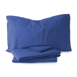 Completo Lenzuola In Flanella Tinta Unita Morbidissimi - Dimensioni Varie W635 -Articoli Per La Casa completo lenzuola in flanella tinta unita morbidissimi blu 3