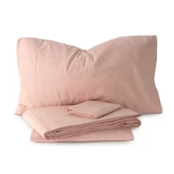 Completo Lenzuola In Flanella Tinta Unita Morbidissimi - Dimensioni Varie W635 -Articoli Per La Casa completo lenzuola in flanella tinta unita morbidissimi cipria 3