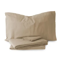 Completo Lenzuola In Flanella Tinta Unita Morbidissimi - Dimensioni Varie W635 -Articoli Per La Casa completo lenzuola in flanella tinta unita morbidissimi sabbia 3