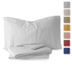 Completo Lenzuola In Flanella Tinta Unita Morbidissimi - Dimensioni Varie W635