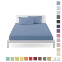 Completo Lenzuola Morbidissimi Per Letto Singolo Una Piazza Puro Cotone Q430