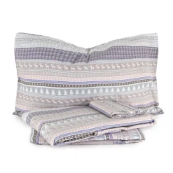 Completo Lenzuola Natalizio Claus In Flanella - Dimensioni Varie K940 -Articoli Per La Casa completo lenzuola natalizio claus in flanella tortora 2