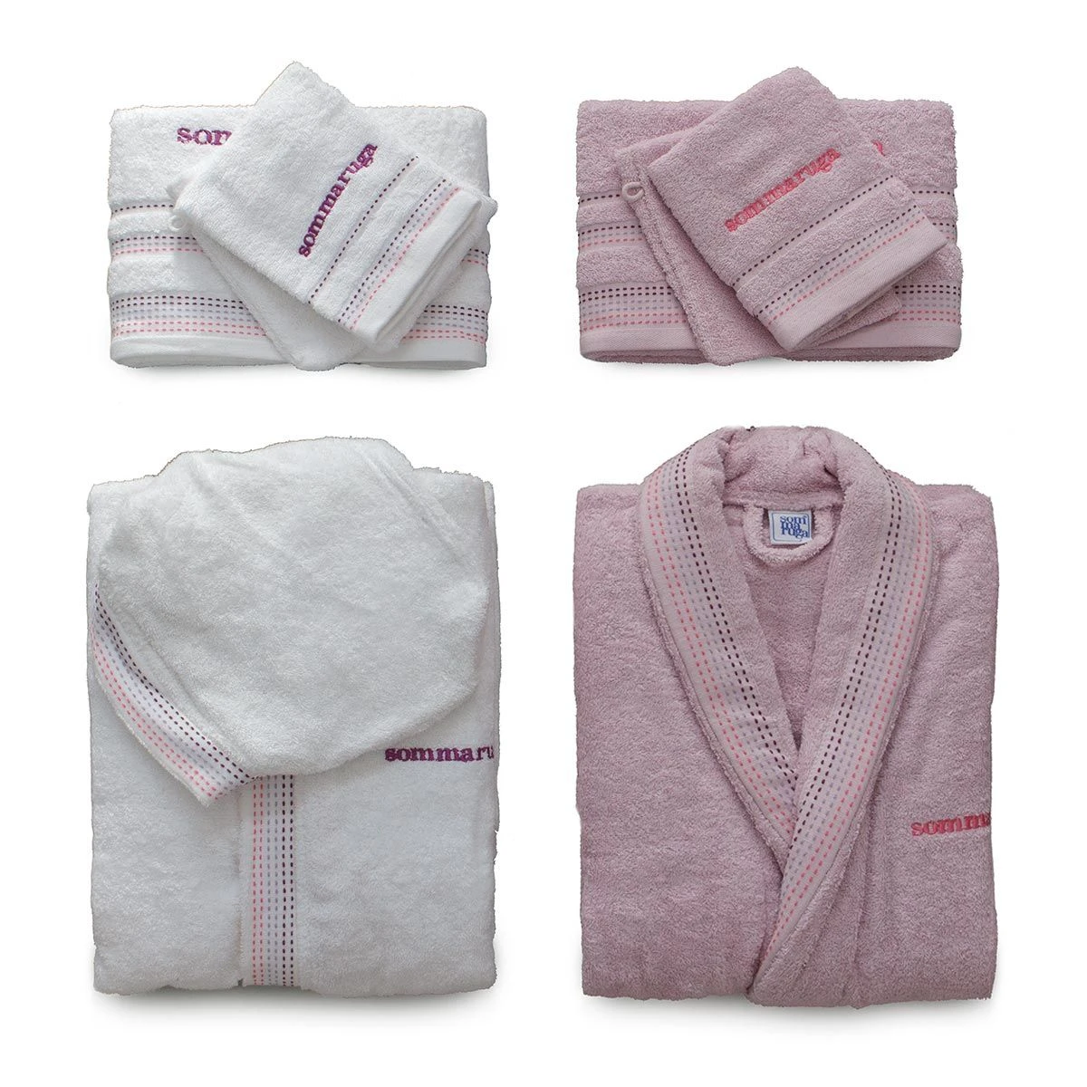 Completo Bagno Sommaruga 8 Pz Penelope Uomo&Donna Spugna Di Cotone Q369 4 Completo Bagno Sommaruga 8 Pz Penelope Uomo&Donna Spugna Di Cotone Q369 - immagine 4