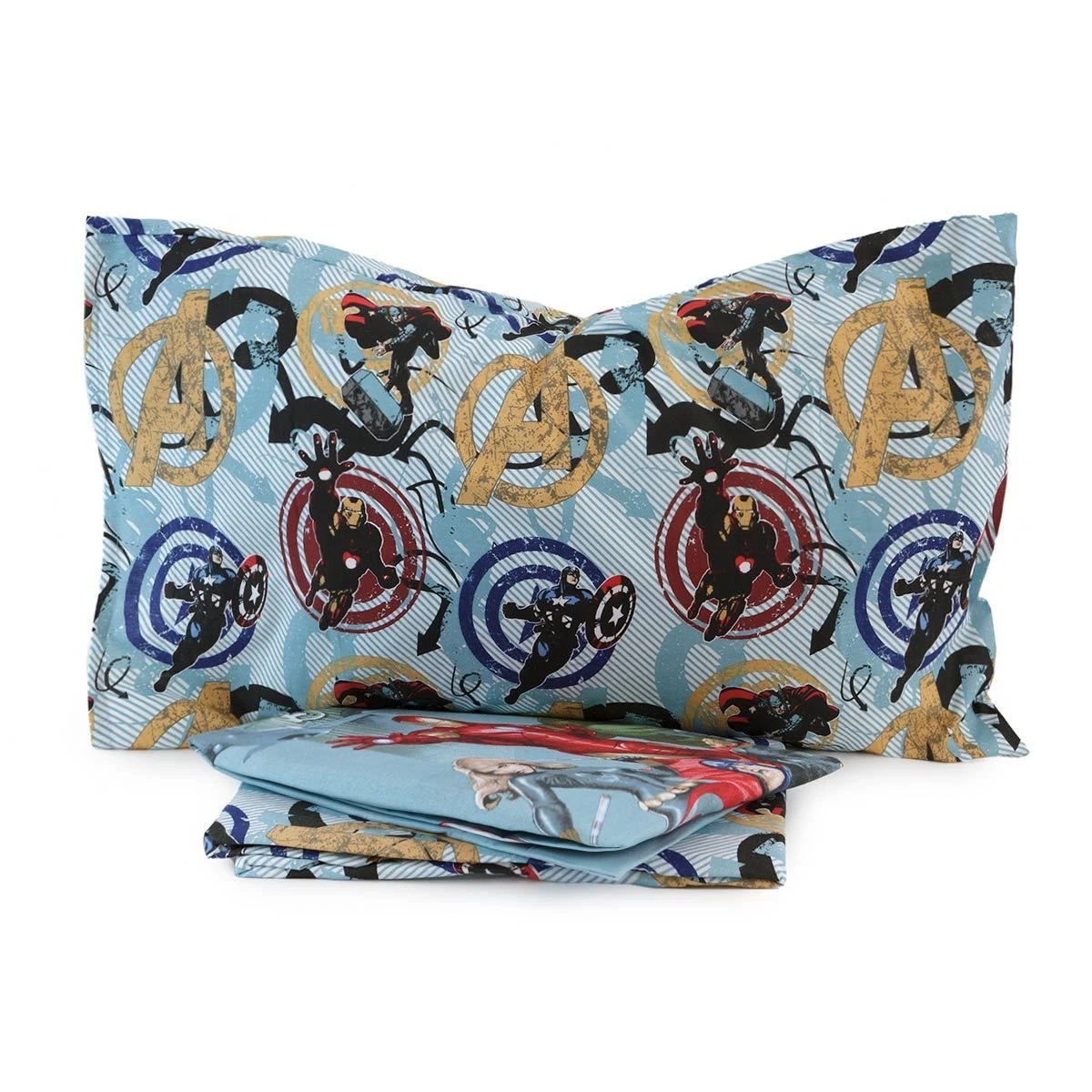 Completo Lenzuola Attacking Team Avengers Di Marvel Singolo Una Piazza R237