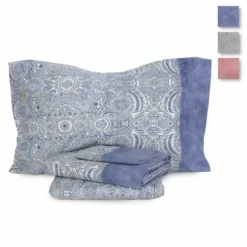 Completo Lenzuola Etnico Di Maè In Flanella - Dimensioni Varie T635