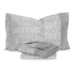 Completo Lenzuola Etnico Di Maè In Flanella - Dimensioni Varie T635 6 Completo Lenzuola Etnico Di Maè In Flanella - Dimensioni Varie T635 -Articoli Per La Casa completo lenzuola flanella etnico mae grigio