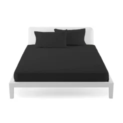 Completo Lenzuola Morbidissimi Per Letto Singolo Una Piazza Puro Cotone Q430 -Articoli Per La Casa completo lenzuola morbidissimi singolo nero
