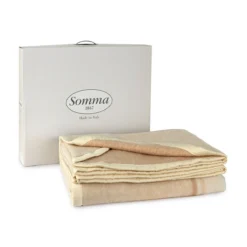 Coperta Grace Di Somma In Pura Lana Vergine Per Letto Matrimoniale J672