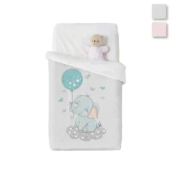 Coperta In Pile Vellutato Elefantino Di Manterol Per Lettino Baby J842