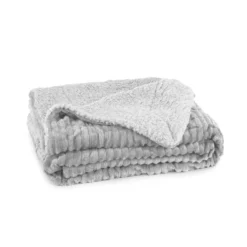 Coperta Plaid Luxury Coral E Sherpa Shade Extra Calda - Dimensioni Varie K939 -Articoli Per La Casa coperta plaid luxury coral e sherpa shade extra calda grigio perla 2