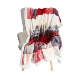 Coperta Plaid Morbidotto Zermatt Di Daunex - Dimensioni Varie K810 -Articoli Per La Casa coperta plaid morbidotto zermatt di daunex in pile coral e sherpa rosso 5