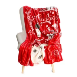 Coperta Plaid Natalizia Lappony In Pile Coral 130x160 Cm K801