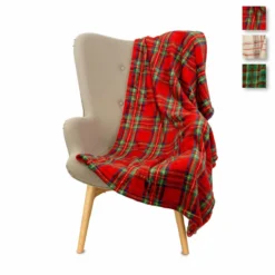 Coperta Plaid/Cuscino Oxford In Pile Coral 130x160 Cm K865