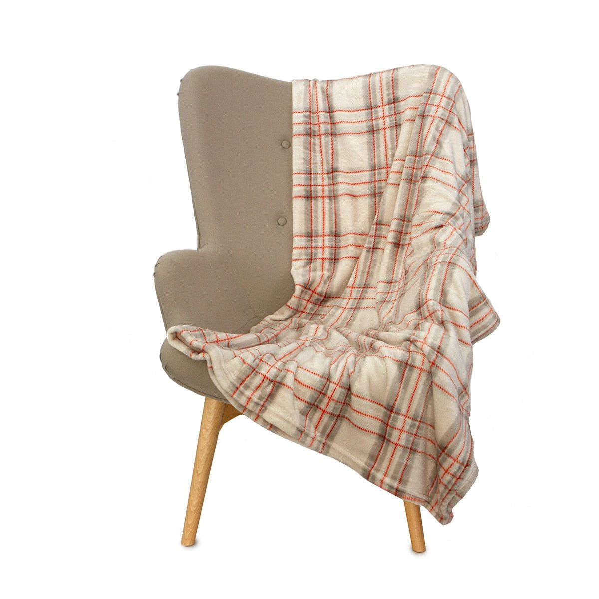 Coperta Plaid/Cuscino Oxford In Pile Coral 130x160 Cm K865 4 Coperta Plaid/Cuscino Oxford In Pile Coral 130x160 Cm K865 - immagine 4