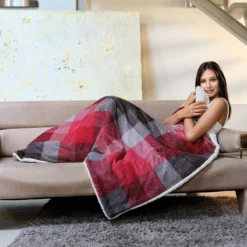 Coperta Plaid Riscaldabile Imetec Adapto 16715 Velvet Tartan W246 -Articoli Per La Casa coperta riscaldabile adapto velvet tartan imetec 3
