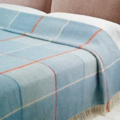 Coperta Misto Lana Lanerossi Art. Elba Con Frange Matrimoniale Due Piazze P730 -Articoli Per La Casa coperta lanerossi misto lana elba matrimoniale azzurro