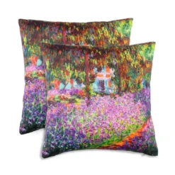 Coppia Cuscini Arredo Monet Giverny Di Randi In Cotone J349