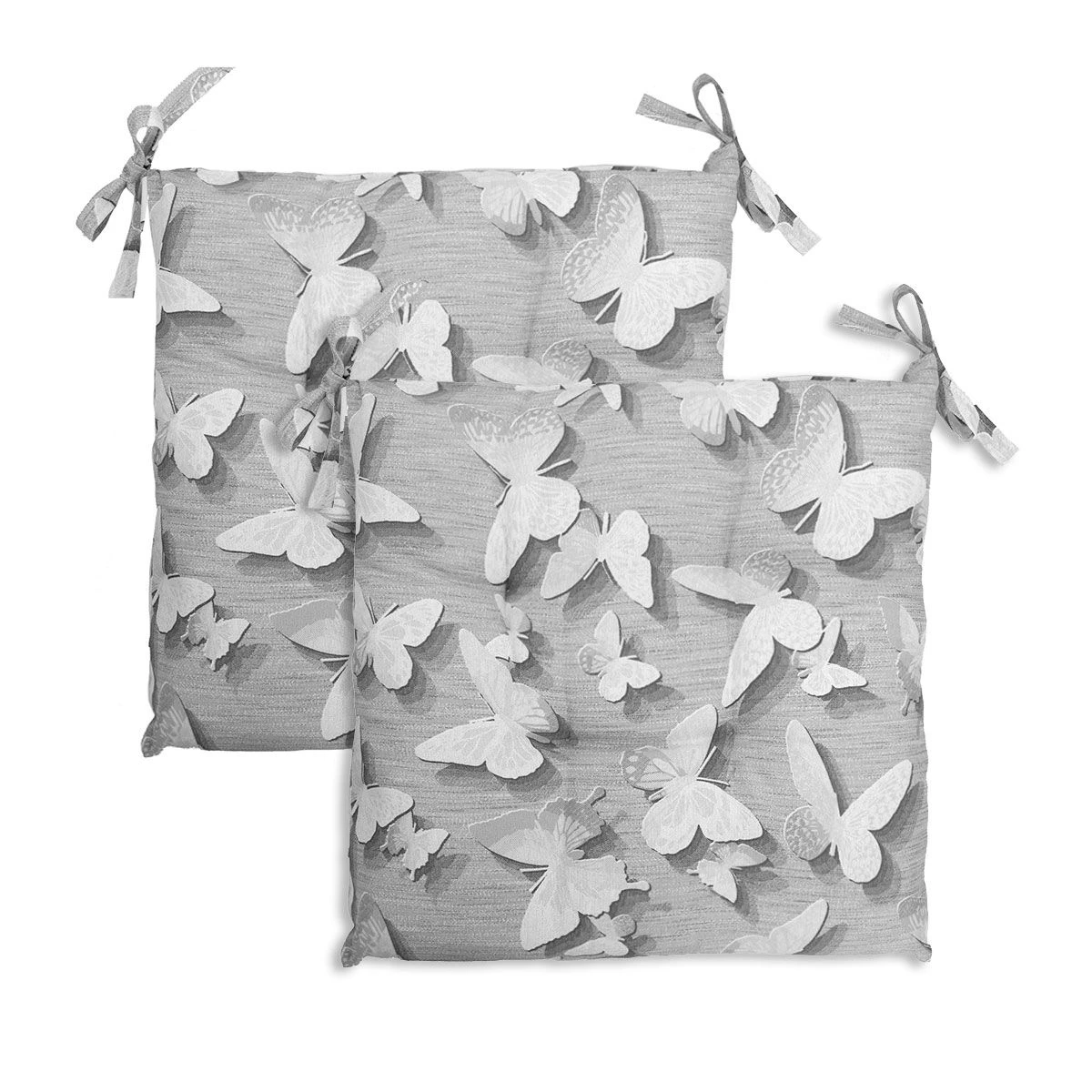 Coppia Cuscini Coprisedia Farfalle Di Morbidissimi 40x40 Cm W115 2 Coppia Cuscini Coprisedia Farfalle Di Morbidissimi 40x40 Cm W115 - immagine 2