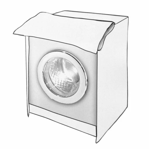 Coprilavatrice White Con Chiusura A Zip 60x60x80 Cm Z468 -Articoli Per La Casa coprilavatrice white in pvc bianco con cerniera 2