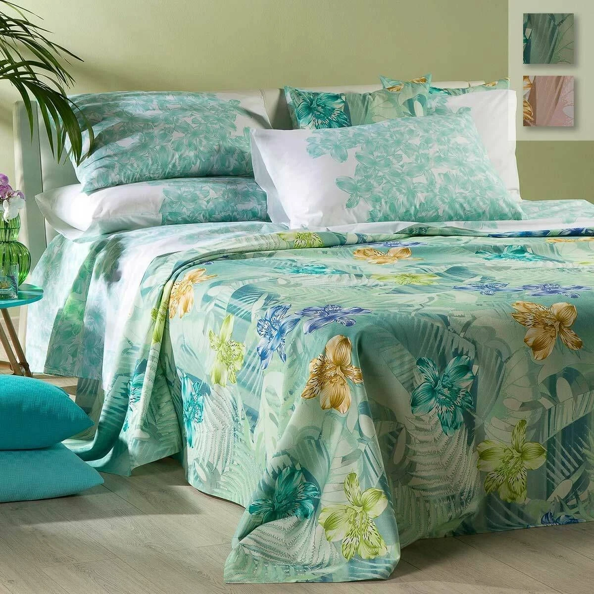 Copriletto Leggero Orchidee Di Caleffi In Cotone Panama Matrimoniale Y317 1 Copriletto Leggero Orchidee Di Caleffi In Cotone Panama Matrimoniale Y317